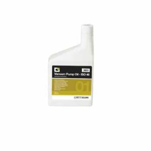 A bottle of Errecom Vacuum Pump Oil, designed for maintaining and lubricating vacuum pumps for consistent system performance.