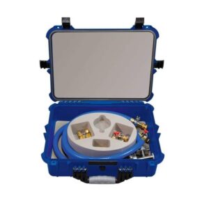 Accutools TruBlu Professional Evacuation Kit with Case. A complete and portable kit for efficient and deep vacuum evacuation of HVAC/R systems.