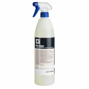 Errecom AB1100 No-Age Corrosion Protection product, showing a bottle with clear liquid and product labeling, designed to prevent corrosion in HVAC/R systems without aging or losing effectiveness over time.