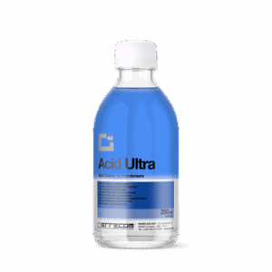 Errecom AB1222.Q.S1 Acid Ultra Condenser Cleaner bottle with a blue label, designed for powerful cleaning of HVAC/R condenser coils.