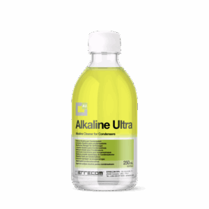 Errecom AB1223.Q.S1 Alkaline Ultra Condenser Cleaner in a labeled bottle, ready for use on HVAC condenser coils.