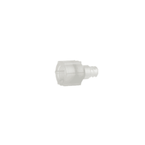 Errecom Plastic Straight Syringe Adaptor. A durable plastic adaptor designed for easy and precise injection of fluids using a syringe.