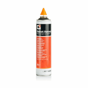 Errecom TR1009.U.MO Belnet Flushing Agent bottle with a blue label and a separate black rubber cone attachment, used for cleaning HVAC/R systems.