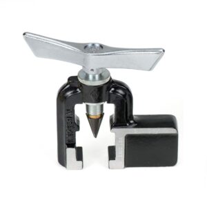 Imperial 400F Rol-Air™ 37 Degree Flaring Tool Kit, featuring a yoke assembly, feed screw handle, and various die blocks for creating precise 37-degree flares on tubing from 3/16" to 5/8".