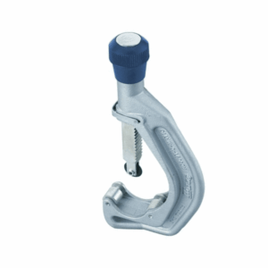 Imperial 406FA Tube Cutter with Ratchet Feed, a silver and black tool designed for efficient and precise cutting of various tubing materials, featuring a ratchet mechanism for smooth operation in tight spaces.